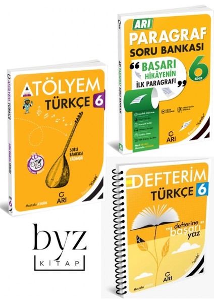 6. Sınıf Paragraf Soru Bankası - Türkçe Defterim - Türkçe Atölyem