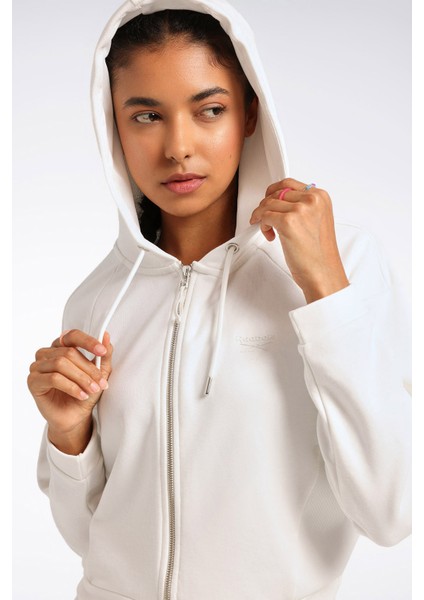 Mesh Fz Hoodıe Ekru Kadın Eşofman Üstü fırsatları