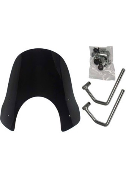 Sym Fiddle Ön Cam Uzun Tip 42CM,APARATLI Füme Renk Ön Siperlik Camı Fiddle 1,2,3 Uyumlu _supermoto