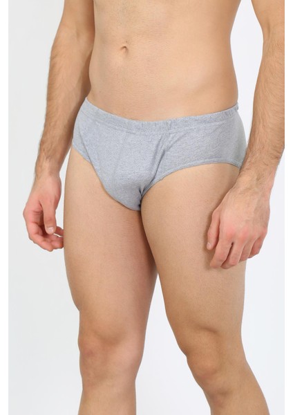 Erkek Pamuk 3lü Gri Slip 40129