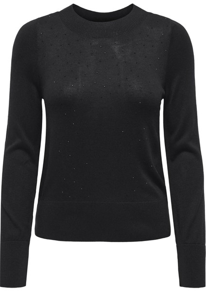 Onlsolita Taşlı Regular Fit Bisiklet Yaka Kazak Bayan Kazak 15336740