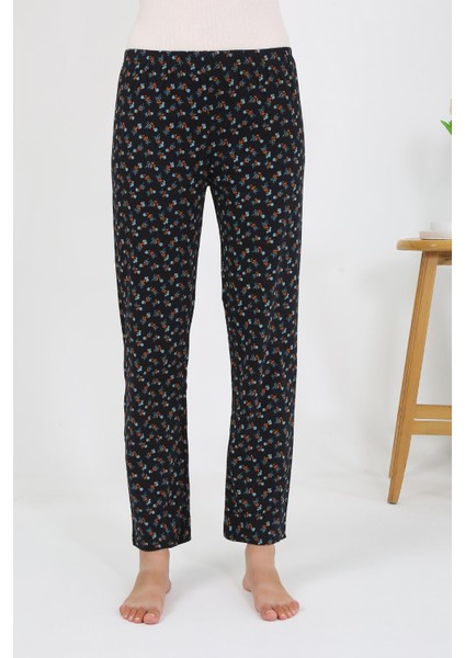 Kadın Penye Desenli Tek Alt Pijama 27528