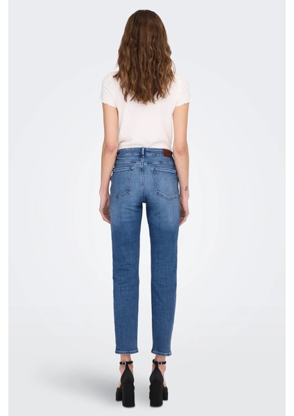 Onlemily Streç Pamuklu Regular Fit Yüksek Bel Dar Paça Jeans Bayan Kot Pantolon 15283925 fırsatları