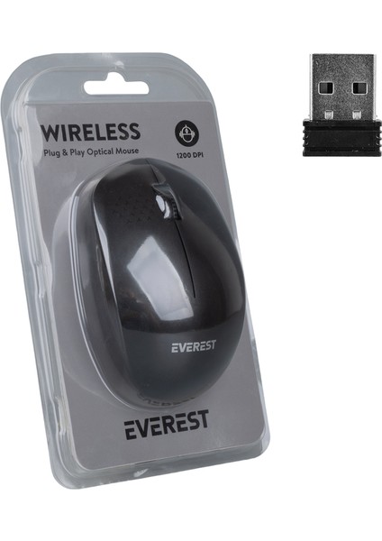 Everest Smw-88 USB 2.4ghz Siyah 1200 Dpı Kablosuz Mouse fırsatları