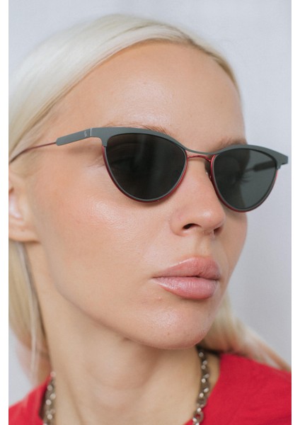 Dellina Anthracite Red Black Güneş Gözlük modelleri