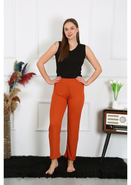 Kadın Pamuk Penye Tek Alt Pijama Kremit 27513