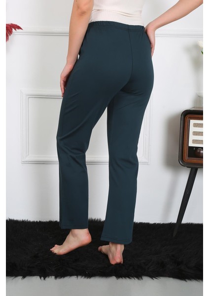 Kadın Pamuk Penye Tek Alt Pijama Petrol 27514