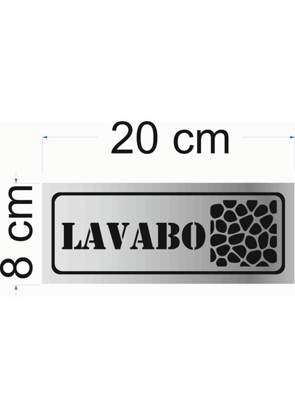 Dekoratif Lavabo Yazılı Gold Aynalı Pleksi Yönlendirme Levhası modelleri