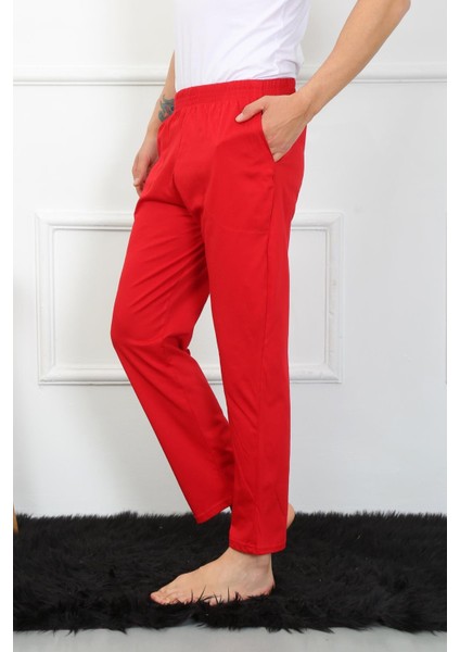 Erkek Pamuk Kırmızı Tek Alt Pijama 27495 modelleri
