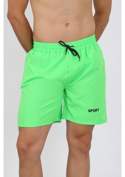 Erkek Fermuar Cepli Deniz Şortu Fıstık Yeşil 27485 fiyatları