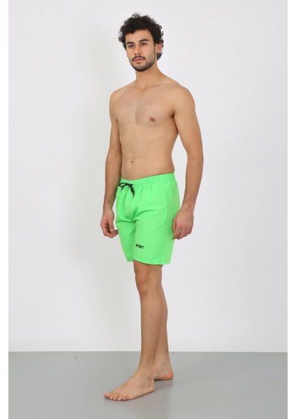 Erkek Fermuar Cepli Deniz Şortu Fıstık Yeşil 27485 modelleri