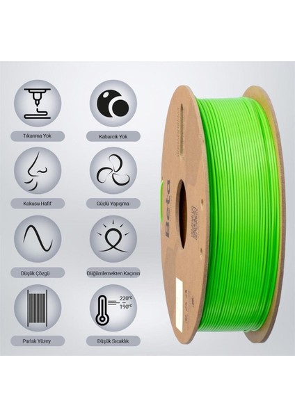 Pla+ Filament Floresan Kırmızı 1,75MM 1kg