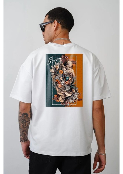 Unisex Bisiklet Yaka 2 Iplik Basic Oversize Penye Tişört 1009 fiyatları