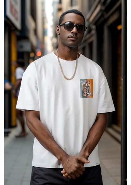 Unisex Bisiklet Yaka 2 Iplik Basic Oversize Penye Tişört 1009 indirimleri