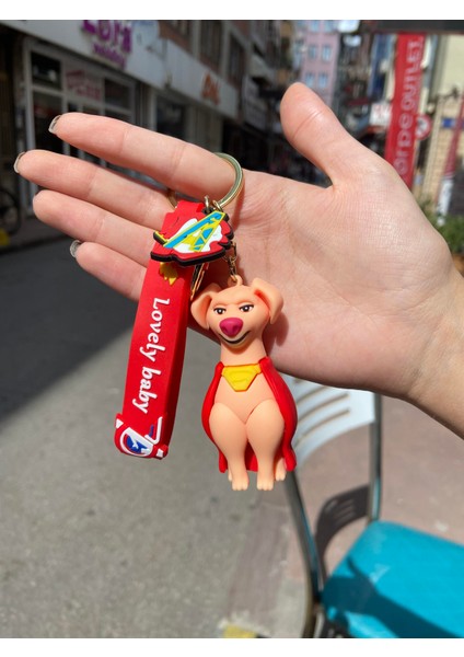 Superman Dog Silikon Anahtarlık Çanta Süsü