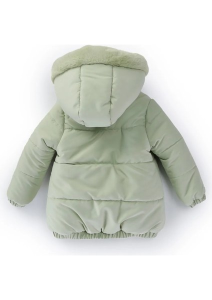 Özel Trend Sevimli Baby Oyuncak Ayı Içi Kürklü Soft Kumaş Cepli Varaklı Kapüşonlu Kışlık Kaban-Mont modelleri