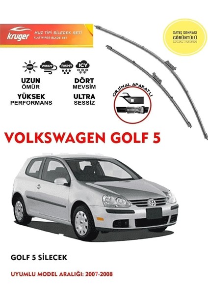 Golf 5 Ön Muz Silecek Takımı 2007-2008 Arası Model Araca Özel Aparat