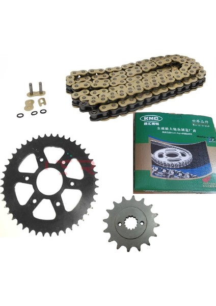 Bajaj Dominar 400 Oringli Zincir Dişli Seti (Kmc Gold Zincir )