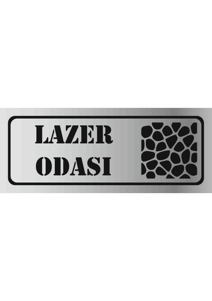 Dekoratif Lazer Odası Yazılı Gold Aynalı Pleksi Yönlendirme Levhası