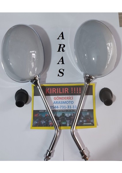 Araro Cappucino 125 cc - 50 cc Ayna Takımı Gri Renk (Nardo Gri )