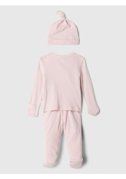 Bebek Pembe 3'lü Outfit Set