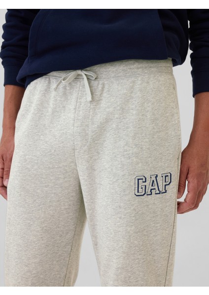 Erkek Gri Gap Logo Fransız Havlu Kumaş Jogger Eşofman Altı