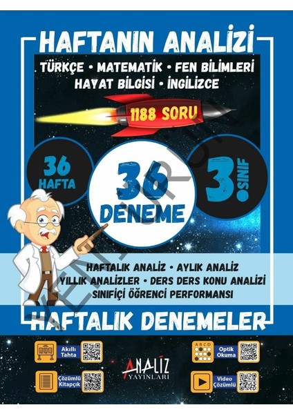 Analiz Yayınlar 3. Sınıf 36 Deneme Haftanın Analizi 36*36