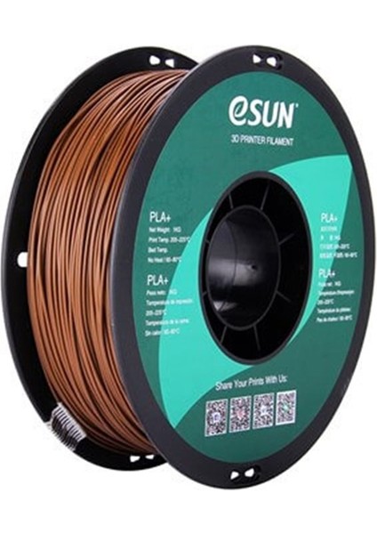 Urhanshop Esun Kahverengi Pla+ Filament 1.75MM 1 kg Plus