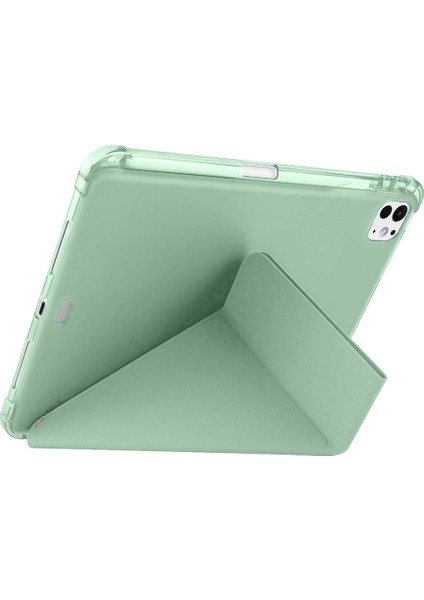 iPad Pro 11 Inç M4 2024 Uyumlu Kılıf Üçgen Katlanabilir Kalem Şarj Bölmeli Kılıf A2836 A2837 A3006 indirimleri