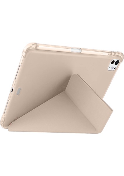 iPad Pro 11 Inç M4 2024 Uyumlu Kılıf Üçgen Katlanabilir Kalem Şarj Bölmeli Kılıf A2836 A2837 A3006 indirimleri
