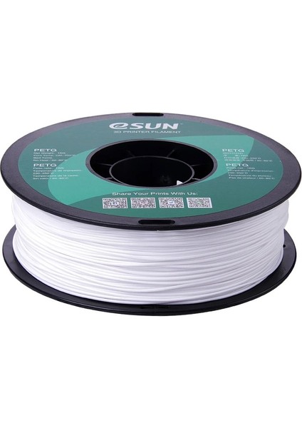 Urhanshop Esun Petg Filament Katı Beyaz 1,75MM 1kg