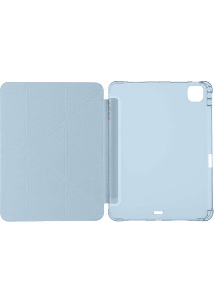 Apple iPad Pro 11 Inç 2.nesil 2020 Uyumlu Kılıf Üçgen Katlanabilir Kalem Şarj Bölmeli Kılıf