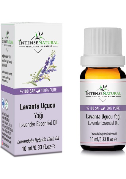 Intense Natural Lavanta Uçucu Yağı 10 ml x 2 %100 Saf ve Doğal Lavender Essential Oil