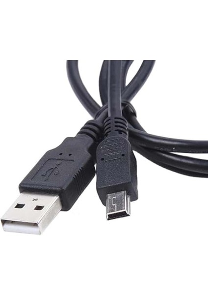 Mini USB To USB Data Şarj Kablosu 1,5mt Siyah