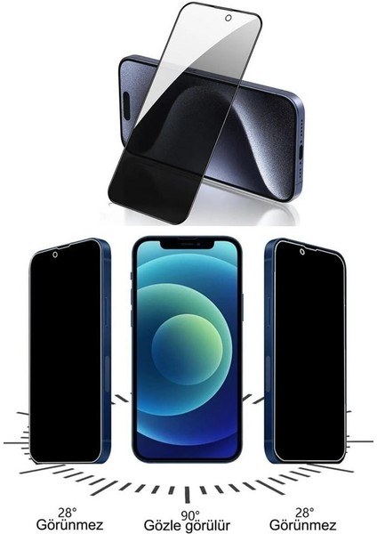 Apple iPhone 12 Pro Max Uyumlu Hayalet Anti-Statik Cam Ekran Koruyucu Gizlilik Korumalı fırsatları