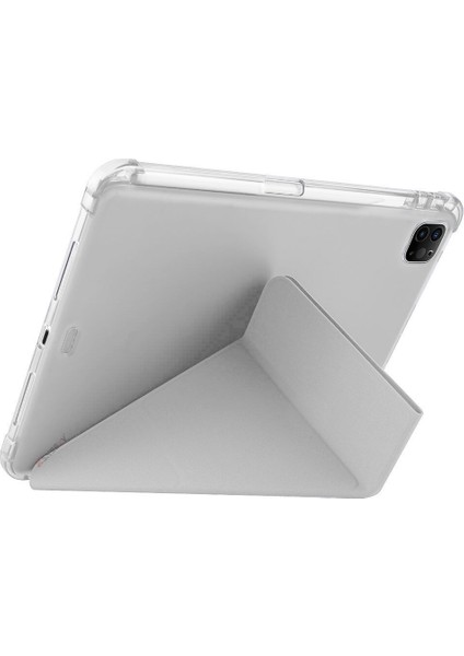Apple iPad Pro 11 Inç 3.nesil M1 2021 Uyumlu Kılıf Üçgen Katlanabilir Kalem Şarj Bölmeli Kılıf indirimleri