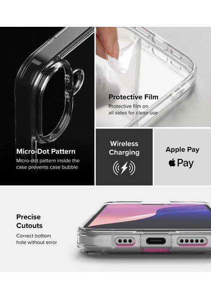 Apple Iphone 16 Plus Kılıf Şeffaf, Ultra Ince Kapak Kristal Sert, Hafif Droga