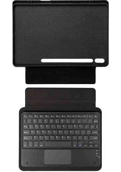 Samsung Galaxy Tab S8 Ultra SM-X900 Için Keyboard Bluetooh Bağlantılı Standlı Klavyeli Tablet Kılıfı