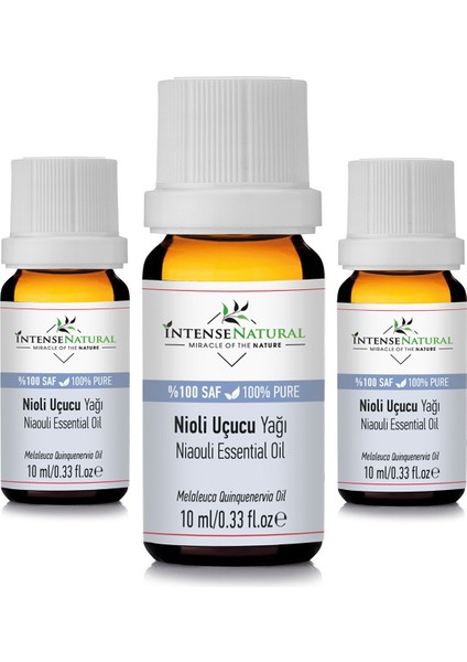 Nioli Uçucu Yağı 10 ml x 3 %100 Saf ve Doğal Niaouli Essential Oil