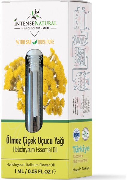 Ölmez Çiçek Uçucu Yağı 1 ml %100 Saf ve Doğal Helichrysum Essential Oil