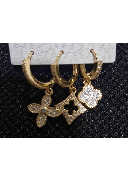 Kadı Gold 3lu Zirkontaşlı Kartanelerı