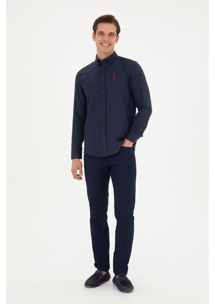 Erkek Lacivert Gömlek Basic 50282589-VR033 fırsatları