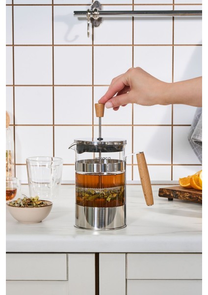 Tekno Trust Drew Borosilikat Cam French Press 800 ml