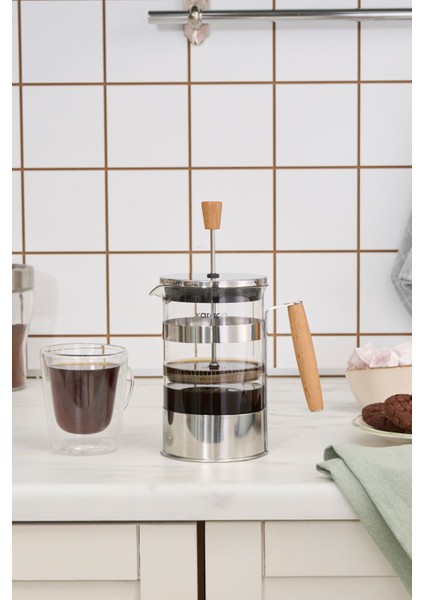 Tekno Trust Drew Borosilikat Cam French Press 800 ml