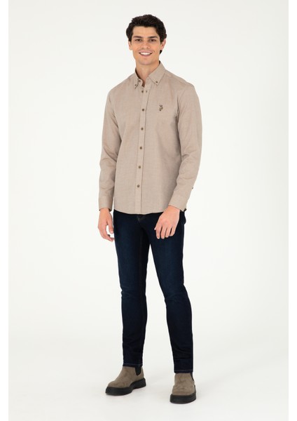 Erkek Haki Gömlek Basic 50295675-VR027 fırsatları