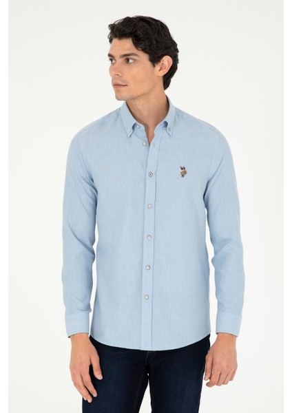 Erkek Açık Mavi Gömlek Basic 50293980-VR003