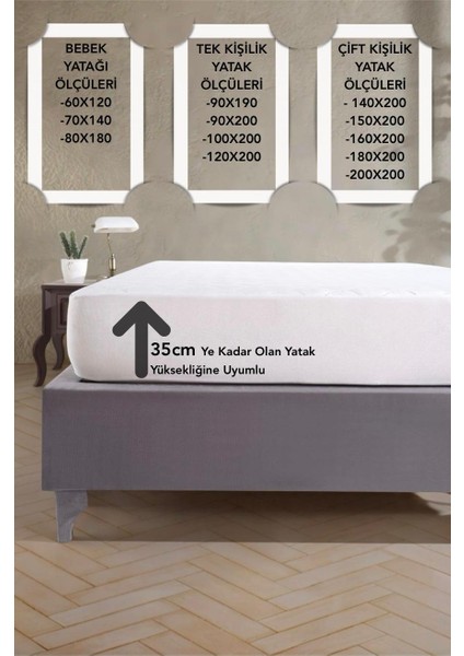 Micro Fitted Full Kenar Sıvı Geçirmez Yatak Koruyucu Alez