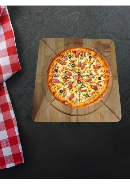 AR&MA WOOD Pizza Kesme Tahtası 35CM x 35 cm