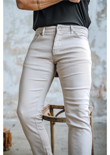 Erkek Basic Skinny Jean Taş