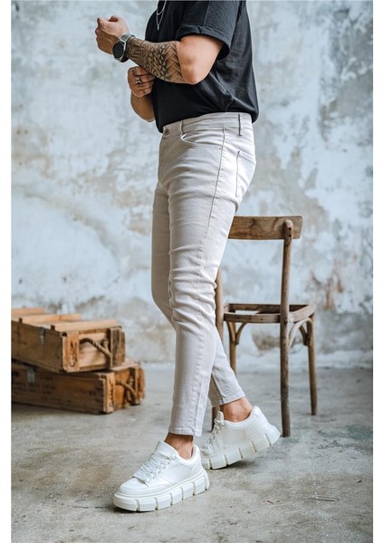 Erkek Basic Skinny Jean Taş